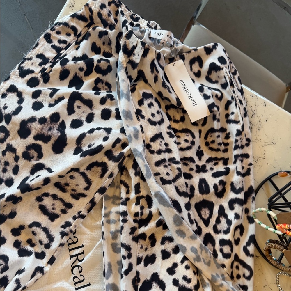 Baja east 00 women's wide leg Zara Animal Print palazzo pants